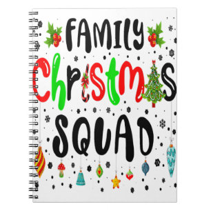 Family Christmas 2022 Matching Santa Hat Lights Xm Notebook