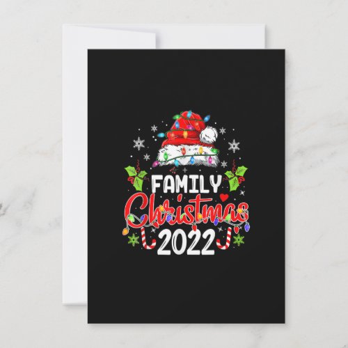 Family Christmas 2022 Matching Shirts Squad Santa  Invitation