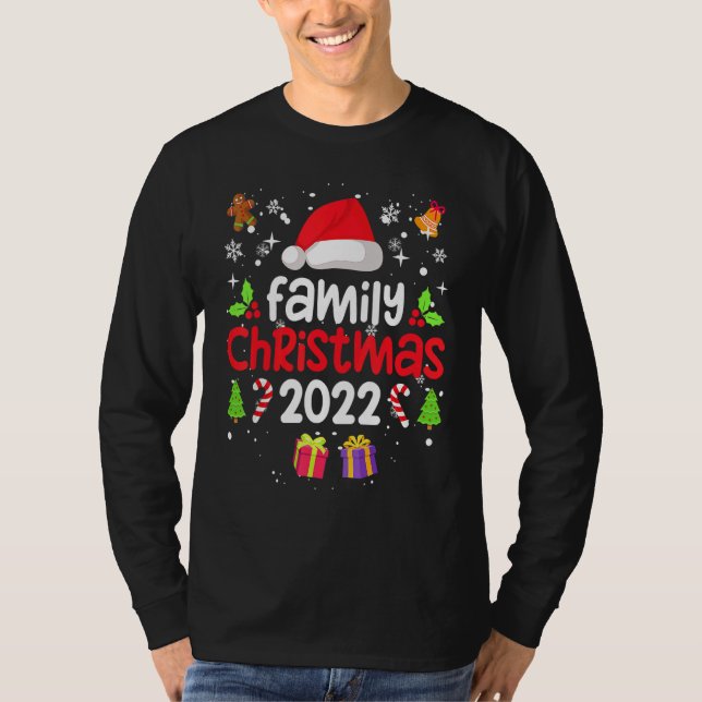 Family Christmas 2022 Matching  Squad Santa Elf  6 T-Shirt (Front)