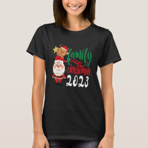 Family Christmas 2023 Matching Squad Santa Elf 5 T-Shirt