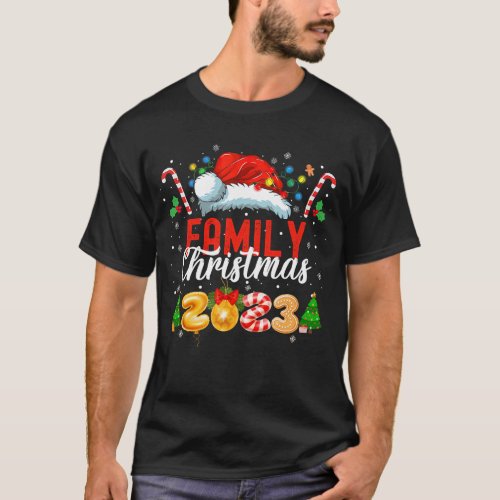 Family Christmas 2023 Matching Squad Santa Elf Fun T_Shirt