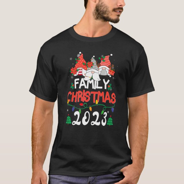 Family Christmas 2023 Matching  Squad Santa Elf    T-Shirt (Front)