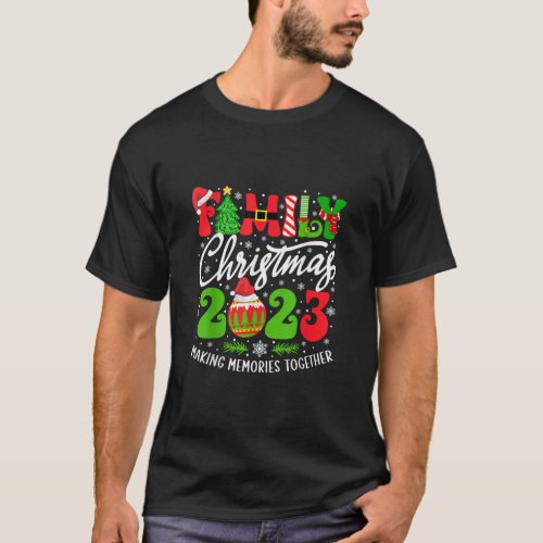 Family Christmas 2023 Matching Squad Santa Elf  T_Shirt