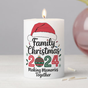 Family Christmas 2024 Making Memories Together Pillar Candle