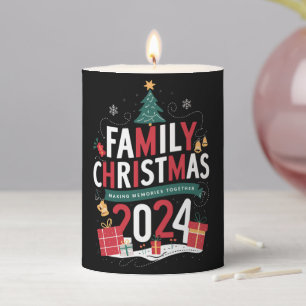 Family Christmas 2024 Making Memories Together Pillar Candle