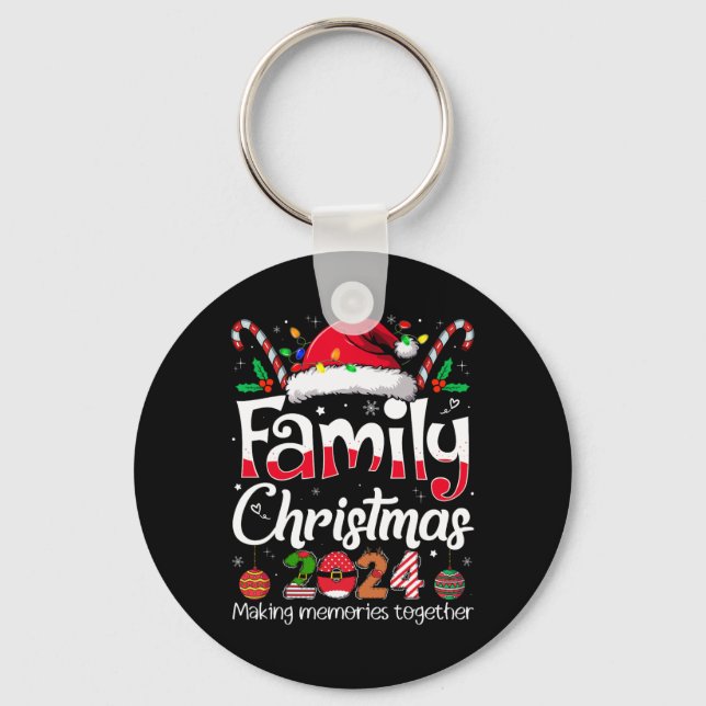 Family Christmas 2024 Matching Outfit Xmas Squad S Keychain (Front)