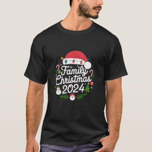 Family Christmas 2024 Matching Squad Santa Elf Fun T-Shirt