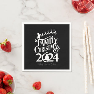 Family Christmas 2024 Memories Together Matching Napkins
