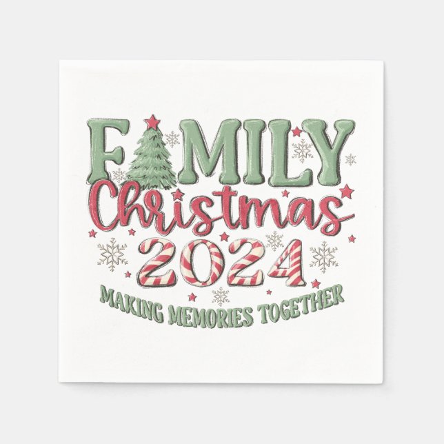 Family Christmas 2024 Napkins (Front)