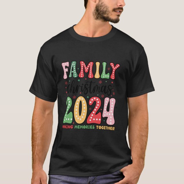 Family Christmas 2024 Vacation Xmas Squad Santa T-Shirt (Front)