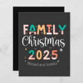 Family Christmas 2025 Blessed and Grateful (Front/Back)