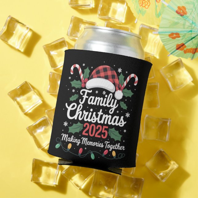 Family Christmas 2025 Crew Group Matching Family  Can Cooler (In Situ Summer)
