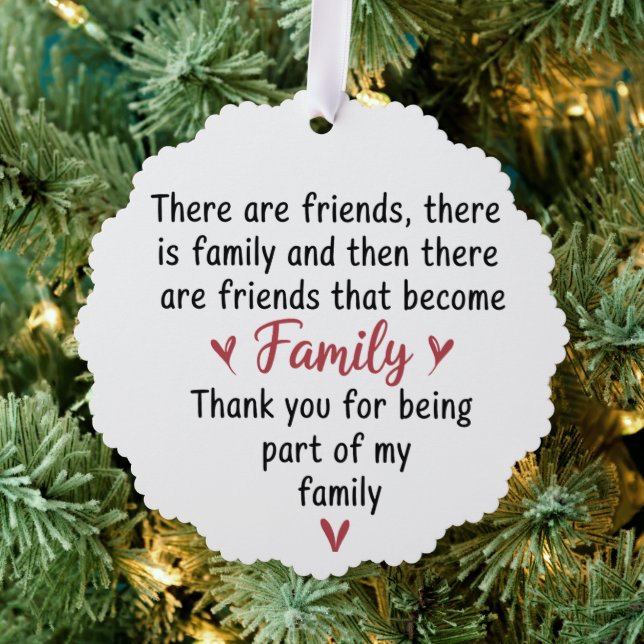 Family Christmas 2025 Gifts for Family Friends  Ornament Card (Insitu (Tree))