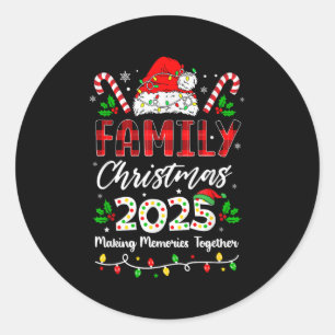 Family Christmas 2025 Matching Family Christmas Xm Classic Round Sticker