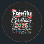 Family Christmas 2025 Matching Outfit Xmas Squad S Classic Round Sticker<br><div class="desc">Family Christmas 2025 Matching Outfit Xmas Squad Santa</div>