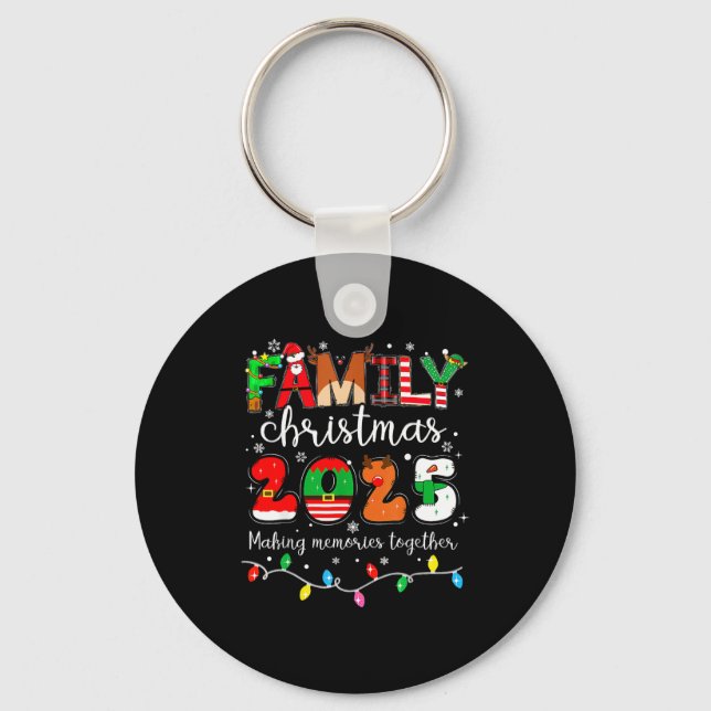 Family Christmas 2025 Matching Outfit Xmas Squad S Keychain (Front)