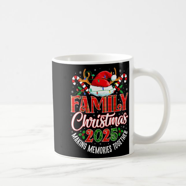 Family Christmas 2025 Matching Pajama Xmas Squad  Coffee Mug (Right)