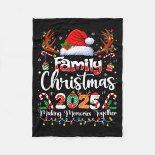 Family Christmas 2025 Matching Squad Santa Elf Fun Fleece Blanket