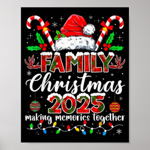 Family Christmas 2025 Matching Tee Xmas Santa Pjs Poster