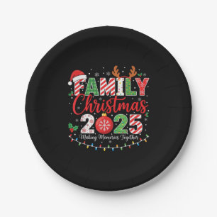 Family Christmas 2025 Pajamas Outfit Matching Paper Plates
