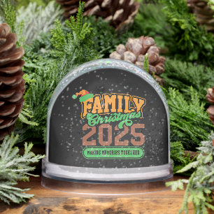 Family Christmas 2025 Snow Globe