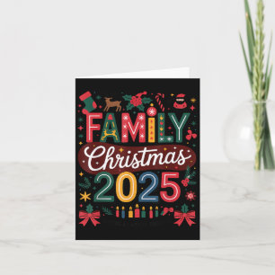 Family Christmas 2025 Squad Santa Elf Xmas Matchin Card