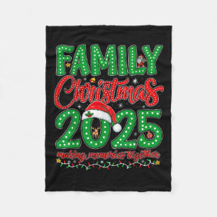 Family Christmas 2025 Squad Santa Elf Xmas Matchin Fleece Blanket
