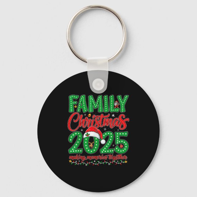 Family Christmas 2025 Squad Santa Elf Xmas Matchin Keychain (Front)
