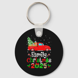 Family Christmas 2025 Truck Tree Squad Matching Xm Keychain