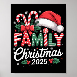 Family Christmas 2025 Xmas Matching Pajamas Poster