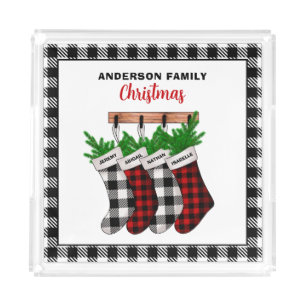 Family Christmas Acrylic Tray