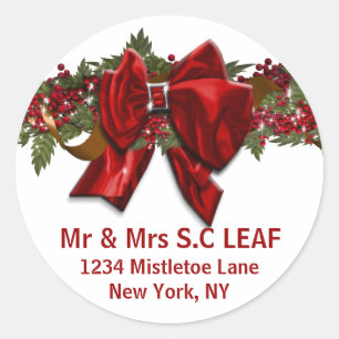 Family Christmas address seals PERSONALIZE