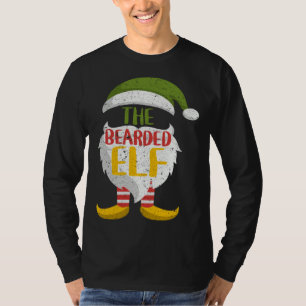 Family Christmas Bearded Elf Cute Xmas Holiday T-Shirt