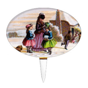 Family Christmas Cake Topper