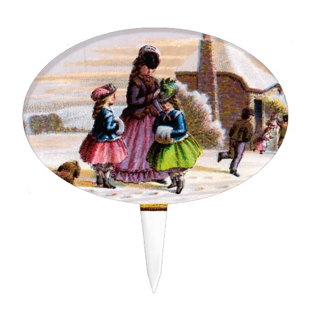 Family Christmas Cake Topper (Front)