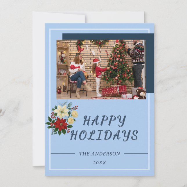 “Family Christmas Card | Happy Holidays Photo Card (Front)