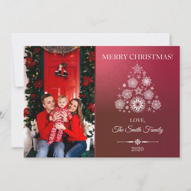 Family Christmas Card, Holiday Photo Greeting Card (Front)