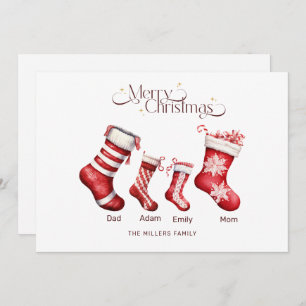 Family Christmas Card Personalized Merry Christmas
