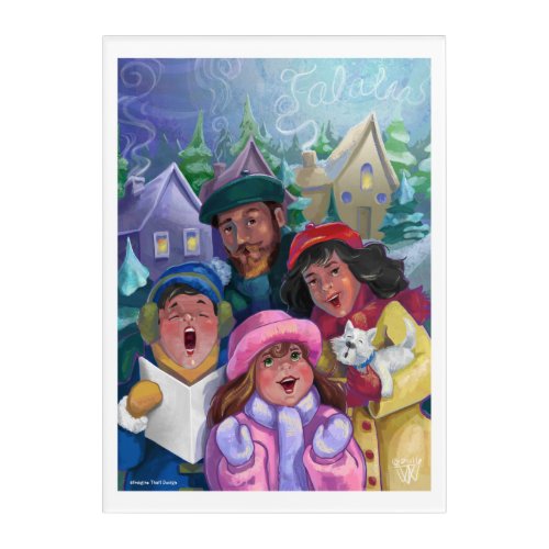 Family Christmas Caroling Acrylic Print
