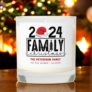 Family Christmas Crew 2024 Holiday Party Favor Scented Candle