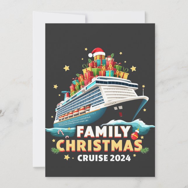Family Christmas Cruise 2024 Matching Outfit Invitation (Front)