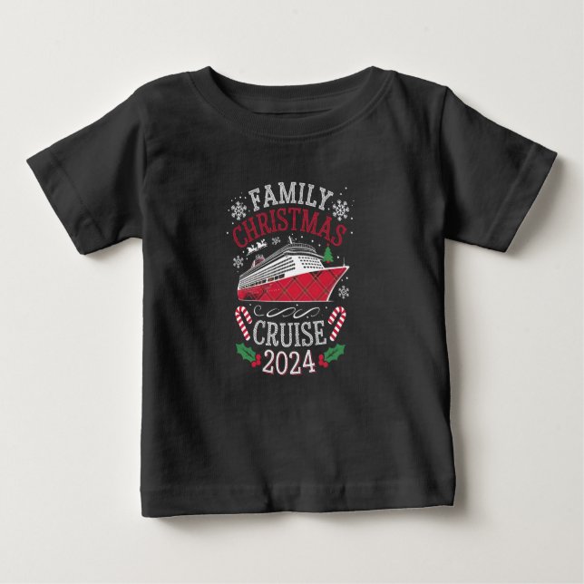 Family Christmas Cruise Squad 2024 Matching Outfit Baby T-Shirt (Front)