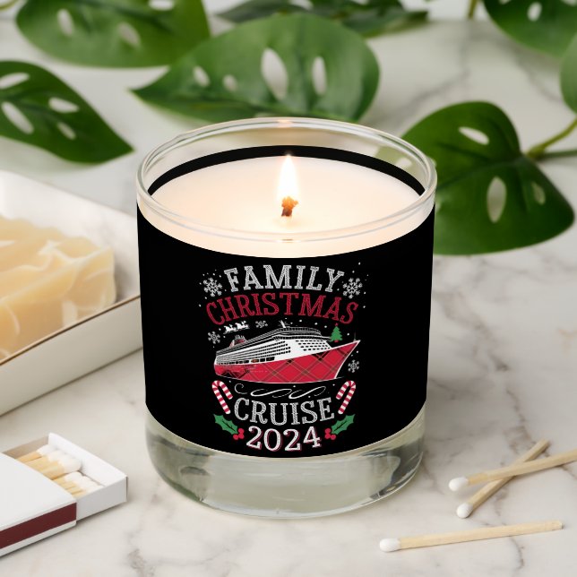 Family Christmas Cruise Squad 2024 Matching Outfit Scented Candle (Lit)