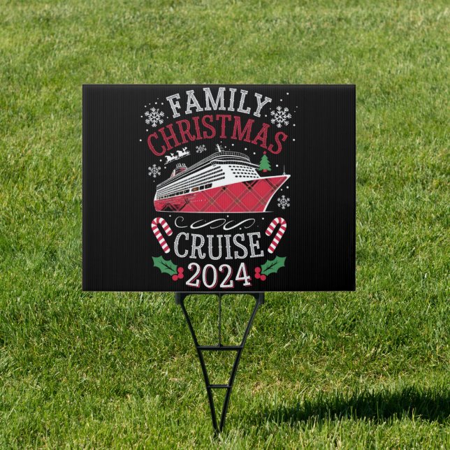 Family Christmas Cruise Squad 2024 Matching Outfit Sign (Insitu)