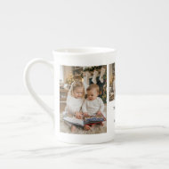 Family Christmas Custom Photo Bone China Mug