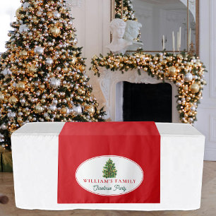 Family Christmas Dinner Party Buffet Table Runner Tapestry