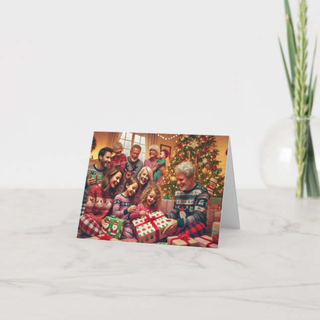 Family Christmas Gift Exchange Card  (Front)