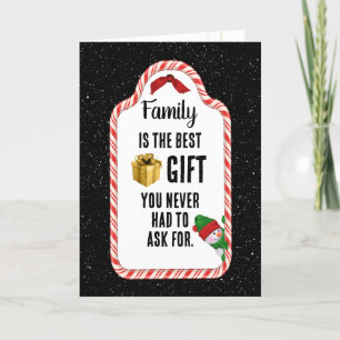 Family Christmas Gift Tag Holiday Card