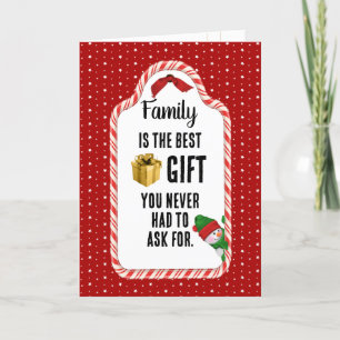 Family Christmas Gift Tag Holiday Card