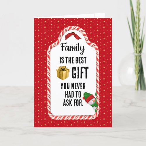 Family Christmas Gift Tag  Holiday Card